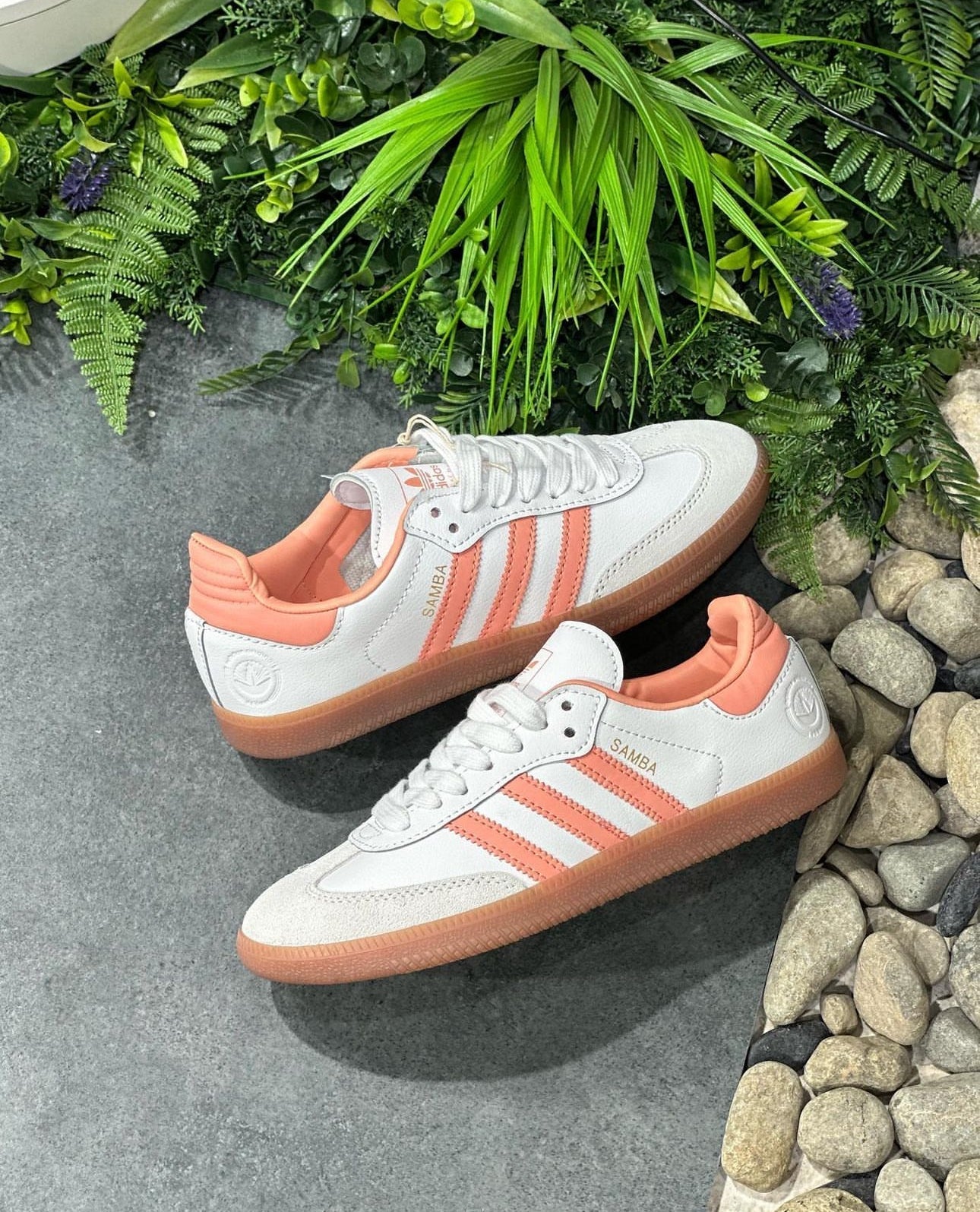 ADIDAS SAMBA BLANCO - SALMON