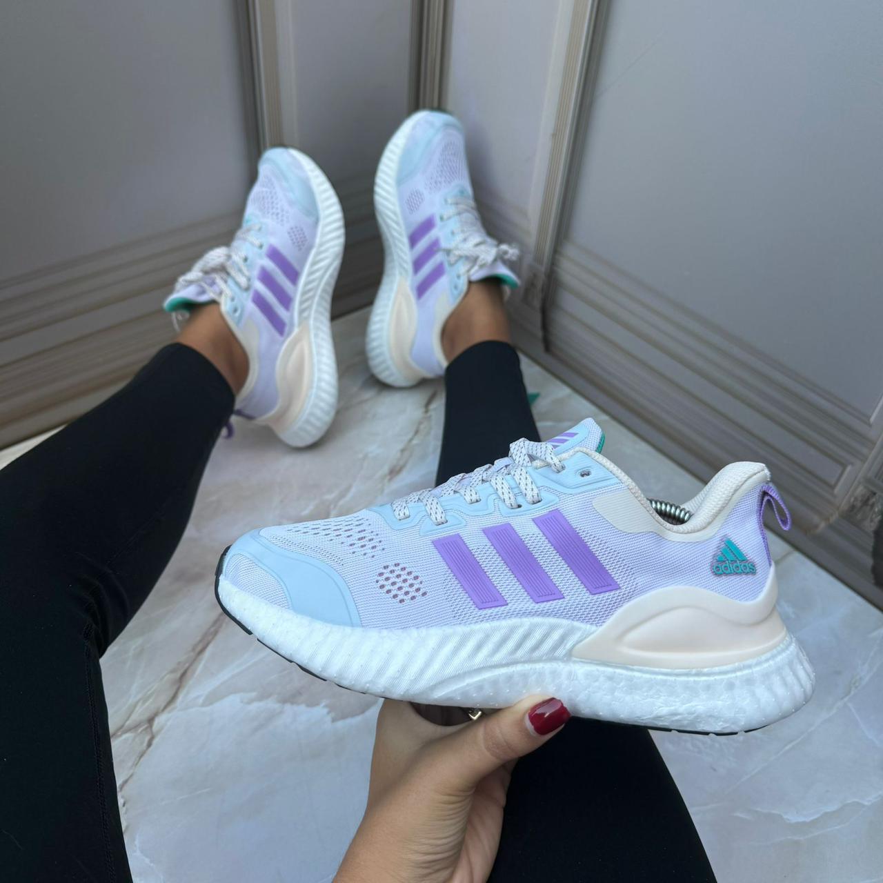 ADIDAS BOUNCE BLANCA MORADA